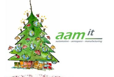 aam-it Logo mit grafischen Weihnachtsbaum